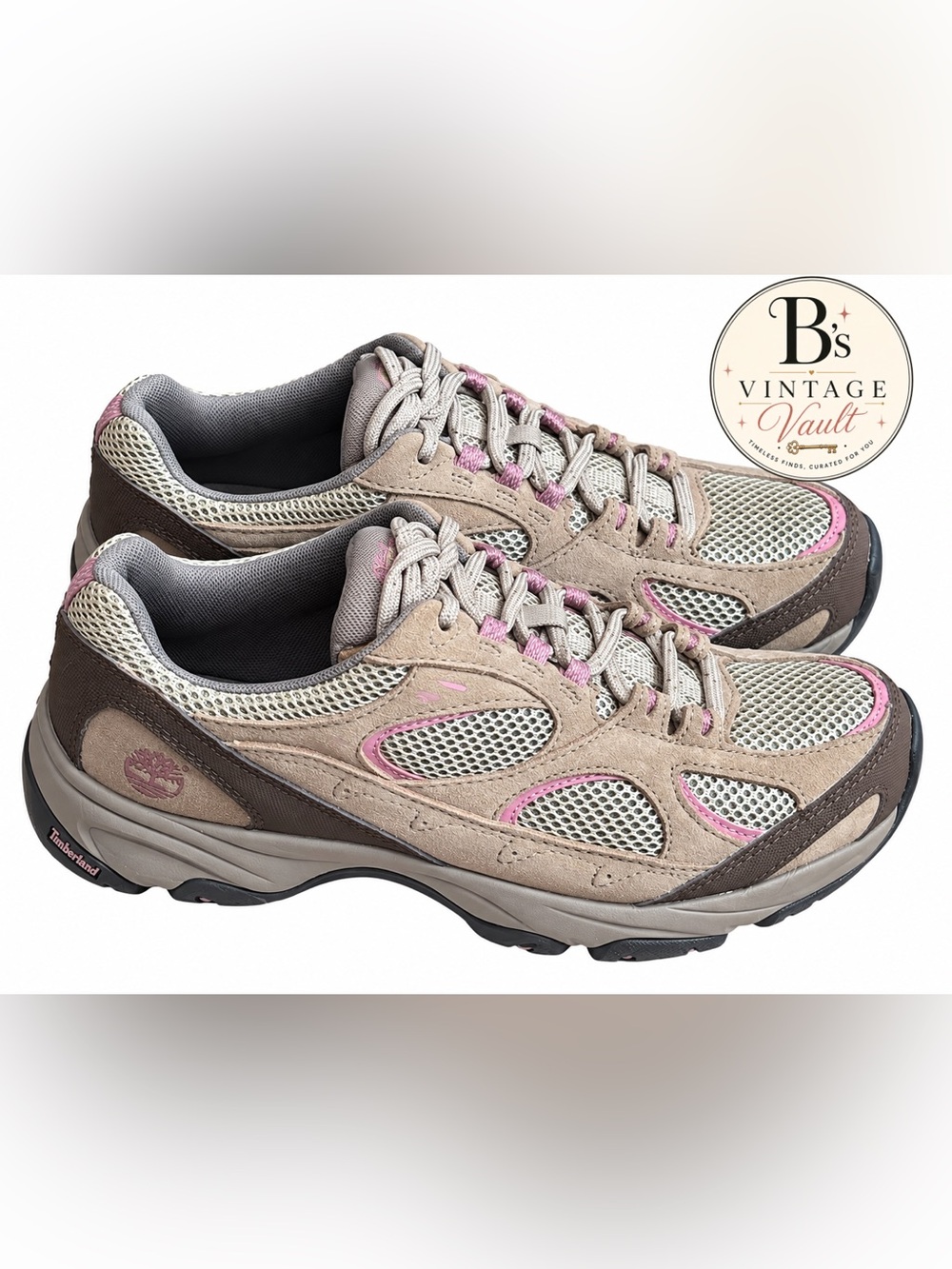 Timberland Translite Low Trainer Hiking Shoes Tan/Pink Women’s Size 8 NIB